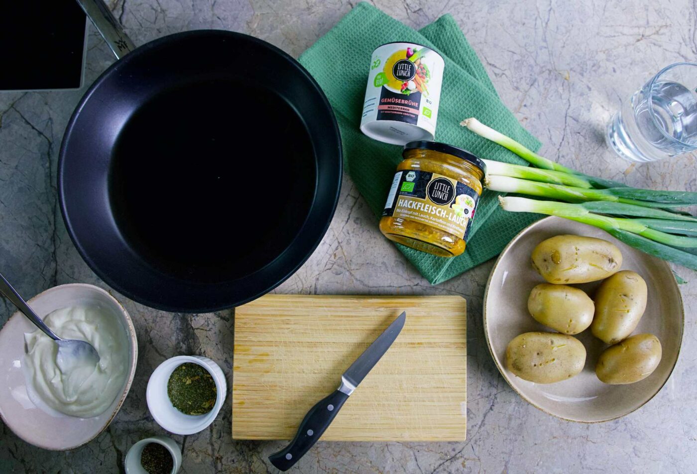 Zutaten Hackfleisch Lauch Kartoffelpfanne